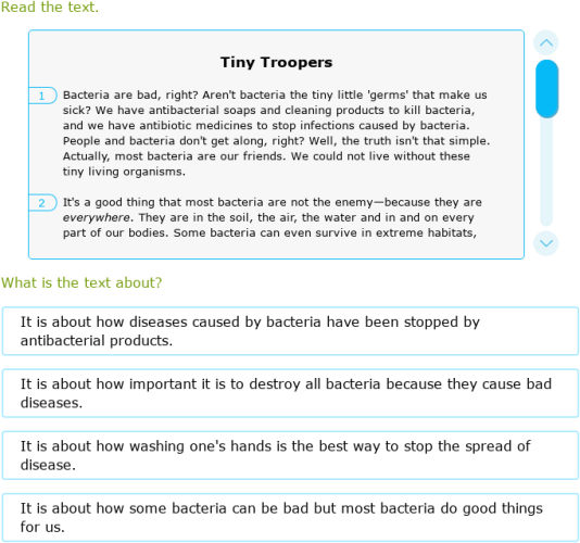 Ixl read about science and nature 5th class english practice 