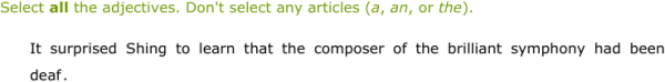 IXL - Identify adjectives (5th class English practice)
