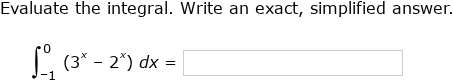 IXL - Evaluate definite integrals involving exponential and logarithmic ...