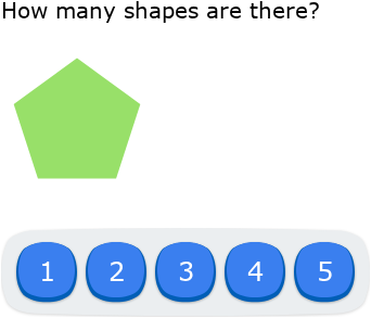 Math Shape Scatterted IXL - Count scattered shapes - up to 5 (Junior infants maths practice)