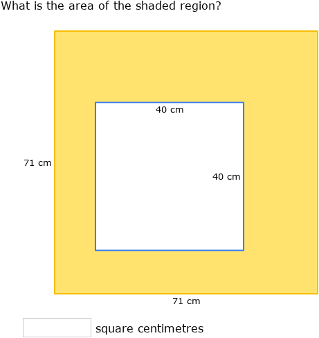IXL - Area between two rectangles (6th class maths practice)