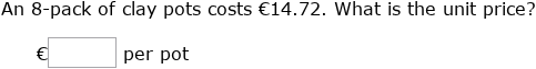 IXL - Unit prices (6th class maths practice)