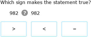 IXL - Compare numbers up to 1,000 (2nd class maths practice)